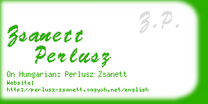 zsanett perlusz business card